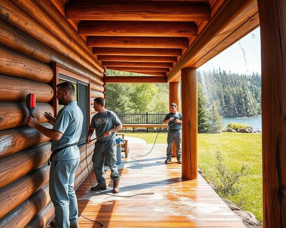 log home cleaning