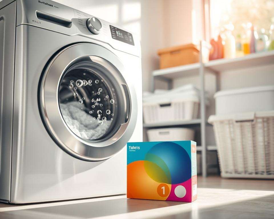 machine washer and cleaning tablet